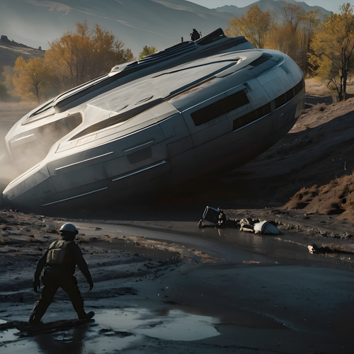 An image showing a UFO crash retrieval.